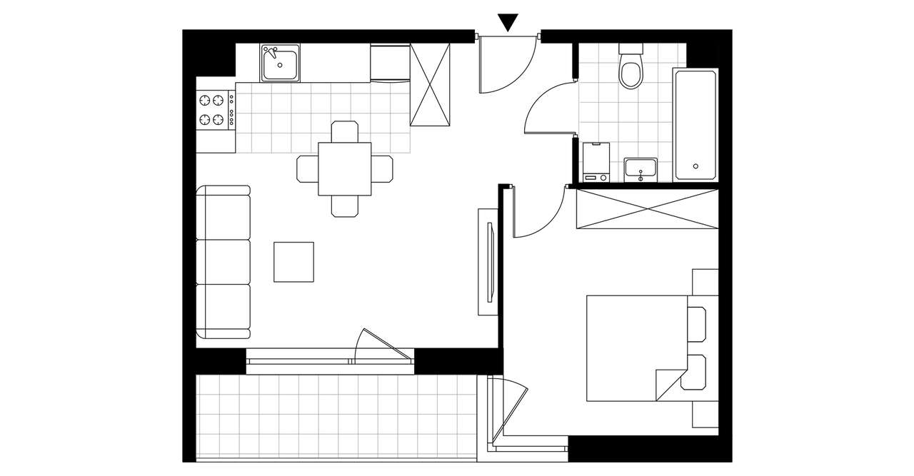 2-pokojowe mieszkanie 37m2 + balkon Bez Prowizji - Pełny obrazek: 4/9
