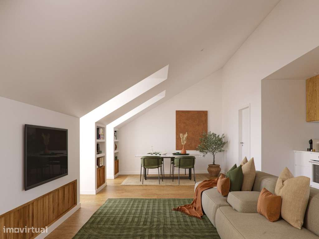 Apartamento com vista num condomínio com Jardim e piscina Arroios-13