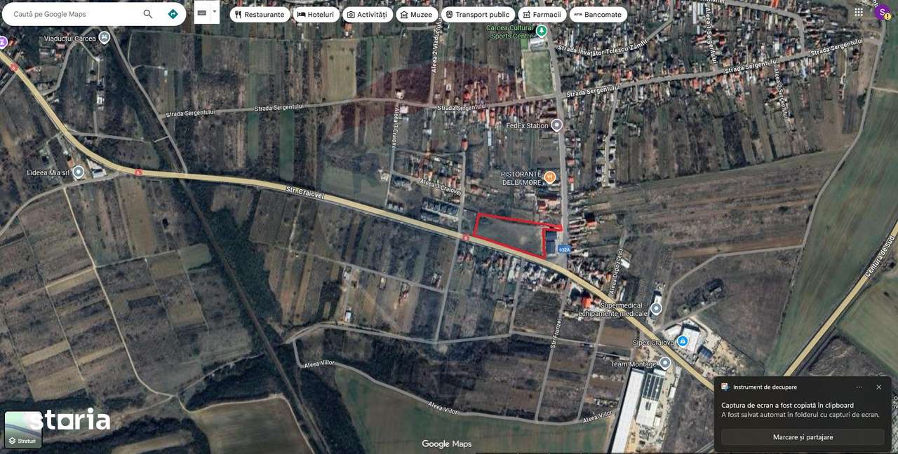 Teren 10,193mp Carcea Calea Craiovei E70-2