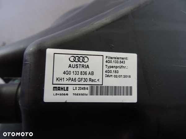 4G0133836AB obudowa filtra powietrza 3.0 TFSI Audi A6 C7 A7 czesci - 2