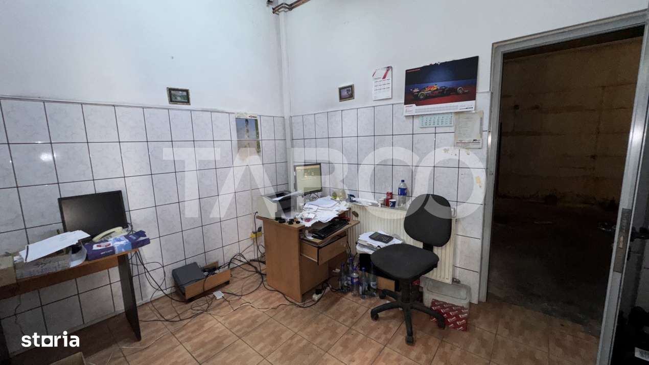 Spatiu pentru depozitare magazinare de inchiriat cu birou 102mpu Sibiu - Imagine principală: 3/3