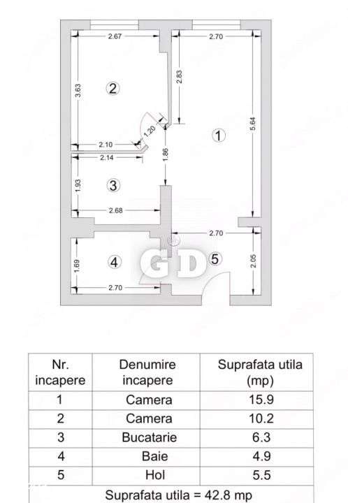 Apartament 2 Camere de Vanzare in Opera Residence-3