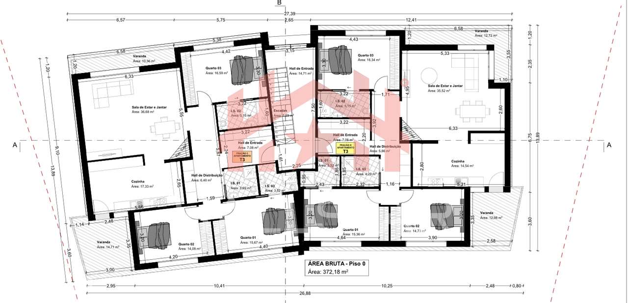 Apartamento T3 / Condomínio Fechado Vale dos Vidoeiros / Leiria-23