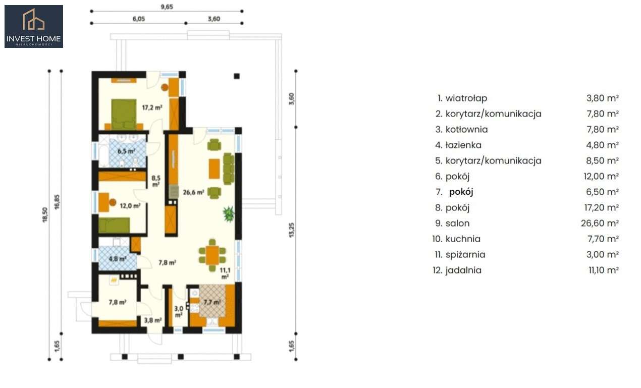 Sprzedam dom 116,8m2 - 11,5 -ul.Podziałowa, Morzysław, Konin-14