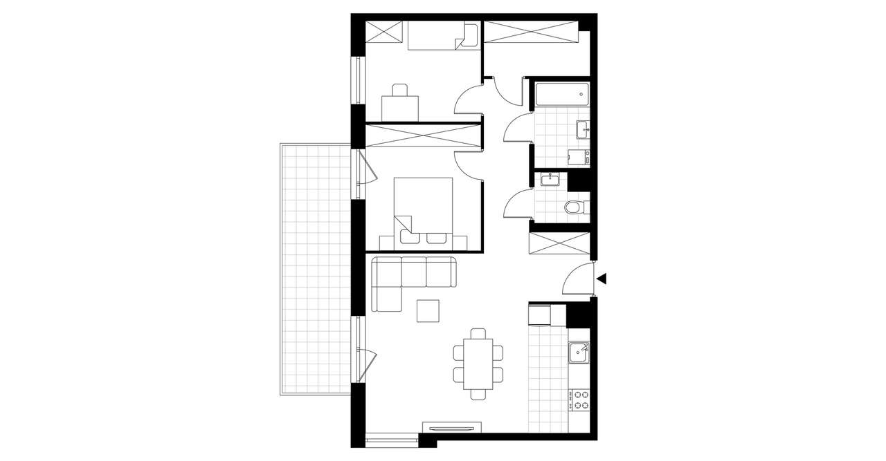 3-pokojowe mieszkanie 65m2 + balkon - Pełny obrazek: 4/6