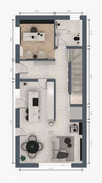 2 Apartamente in vila, zona panoramica, Dambu Rotund - Imagine principală: 4/6