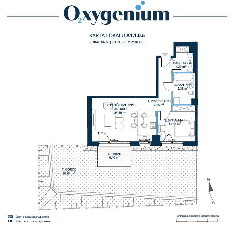 Parterowe 2 pokoje z ogromnym ogródkiem 82 m² | 54,66 m² komfortu!-2