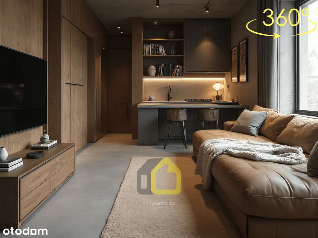 Kawalerka z popołudniowym słońcem | spacer 360-0