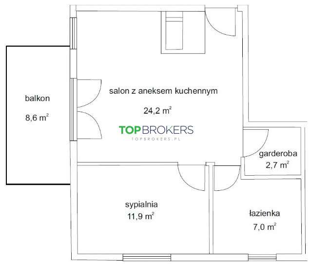 Dwa pokoje z garderobą blisko parku-15