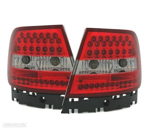 FAROLINS TRASEIROS LED PARA AUDI A4 94-00 VERMELHO BRANCO - 2