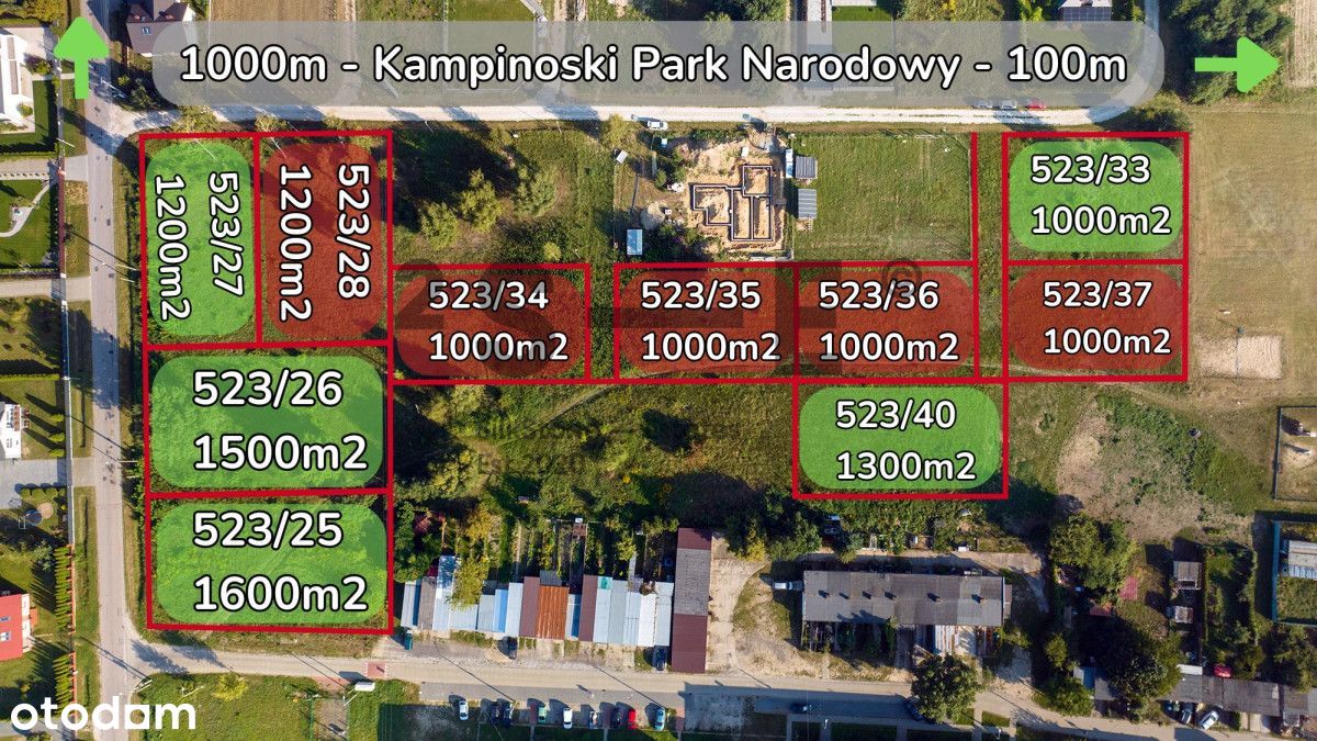 Działka budowlana*1200m*Mpzp*Media*Kampinos*Fv Vat