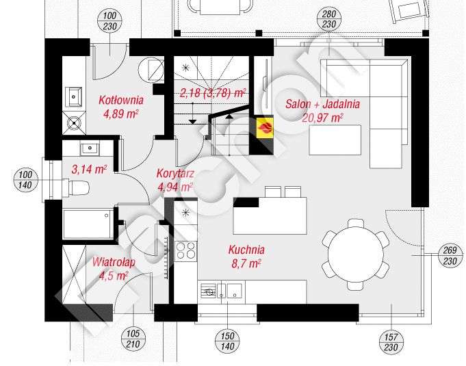 DOM WOLNOSTOJĄCY |102 m2| 4 pokoje | ogród | widok-8