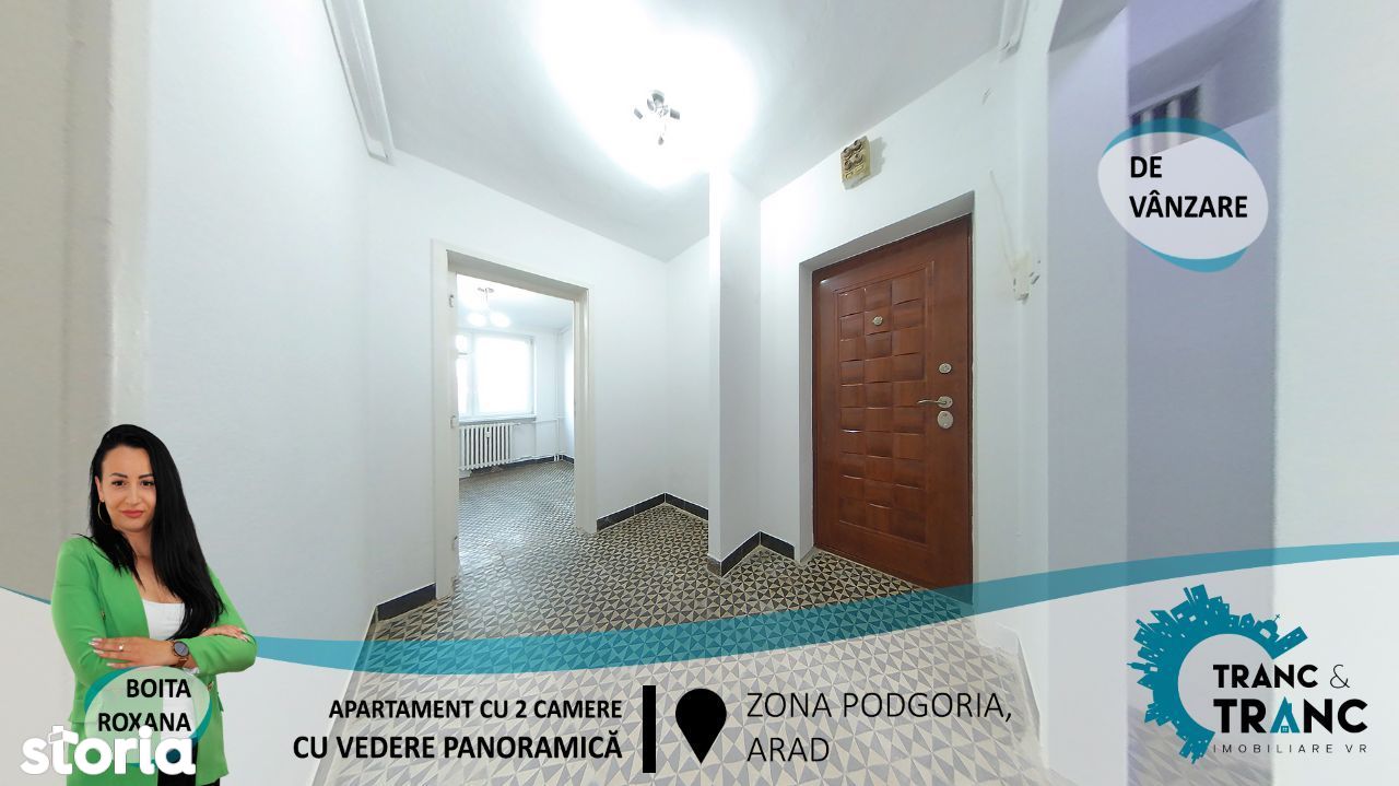 PRET REDUS: Apartament cu 2 camere, cu vedere panoramica, la Podgoria