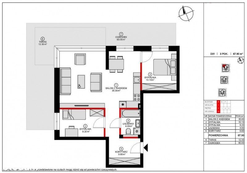 Rybnik 3 pokoje + ogródek 60m2