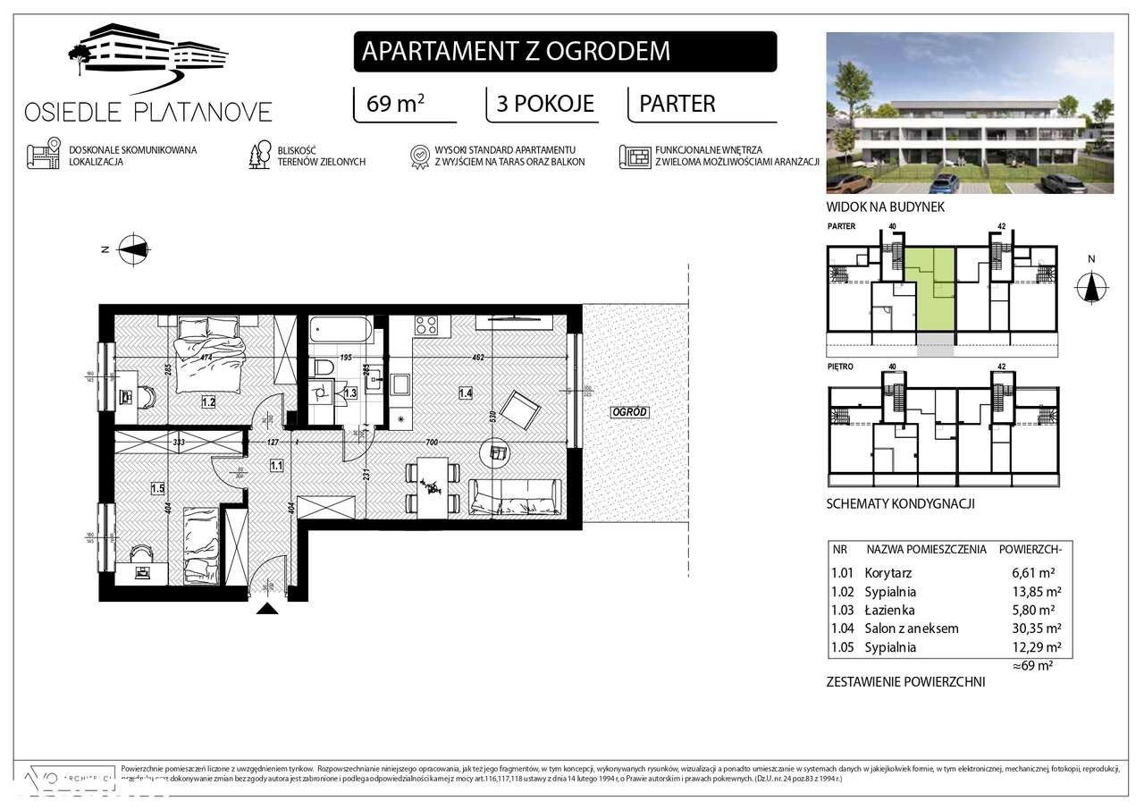 apartament z ogrodem, garaż, miejsce postojowe ,rynek pierwotny-0