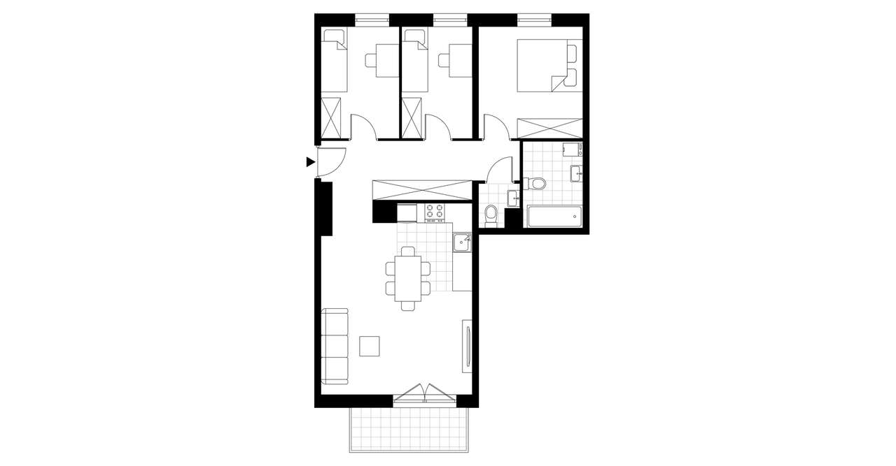 4-pokojowe mieszkanie 67m2 + balkon Bezpośrednio - Pełny obrazek: 4/9