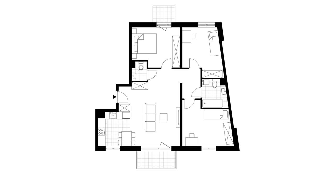 4-pokojowe mieszkanie 79m2 + 2 balkony - Pełny obrazek: 4/8
