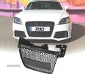 GRELHA DIANTEIRA PARA AUDI TT 8J 06-14 LOOK RS PRETO BRILHANTE - 1