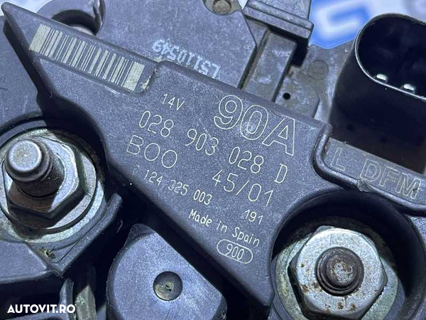 Alternator 90A Audi A3 8L 1.6 B 1997 - 2003 Cod 028903028D 0124325003 - 7