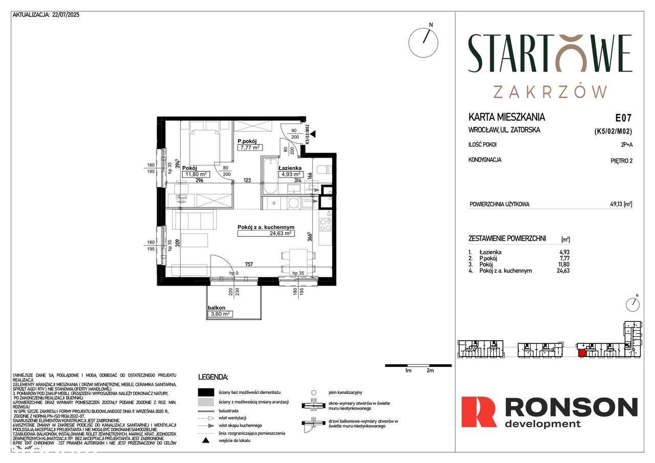 2-pokojowe mieszkanie 49m2 + balkon Bezpośrednio - Pełny obrazek: 2/9