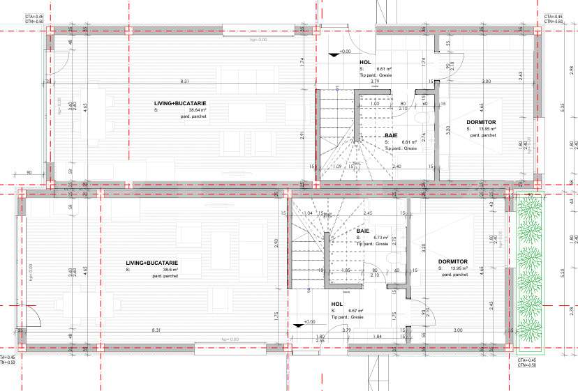 Duplex 120 mp, teren 416 mp, zona usor accesibil spre Cluj, 10km - Imagine principală: 4/5