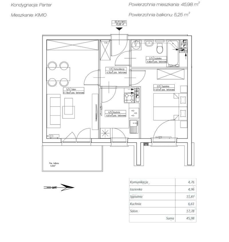 2 pokoje z osobną kuchnią. ul. Gliniana Wołów-2