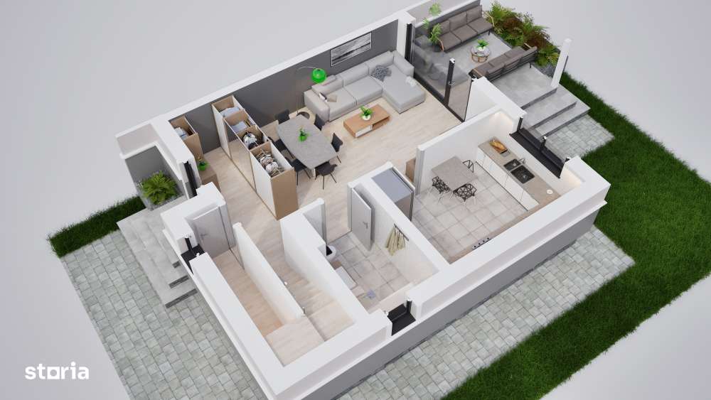 Duplex modern 102 mp | 4 camere | Teren 300 mp | Șura Mica-4