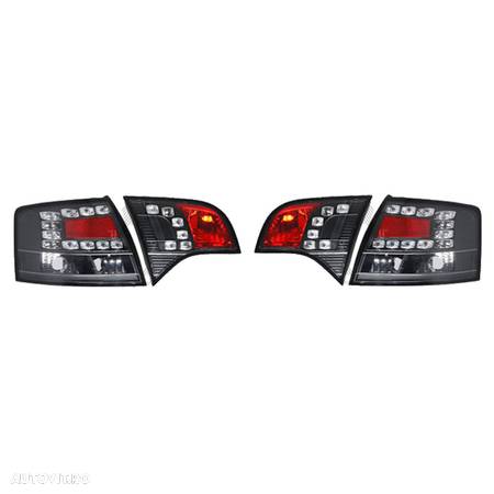 Set stopuri tuning lampa Audi A4 (B7) 11.2004-03.2008 Combi, spate, cu lampa de interior/exterior, led, negru transparent, stanga/dreapta - 1