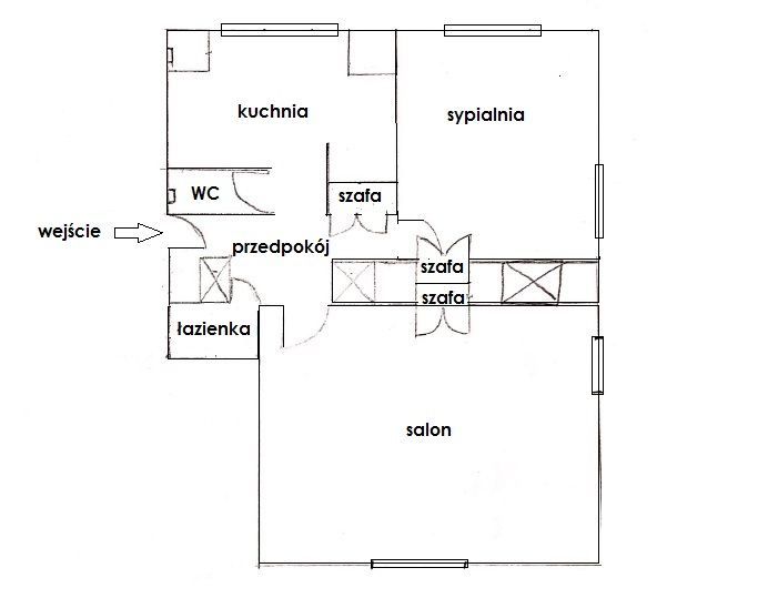 Mieszkanie z dużym potencjałem aranżacyjnym - 66m2