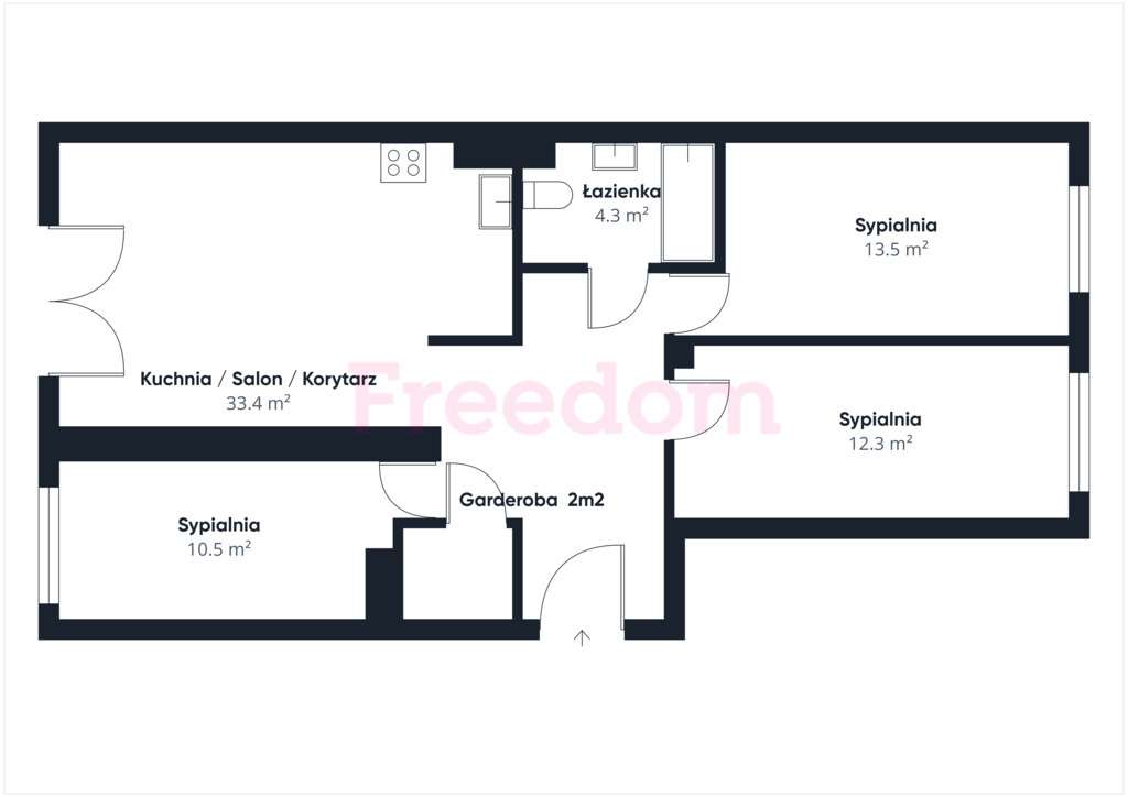 4 pokojowe mieszkanie na Złocieniu - Pełny obrazek: 3/20