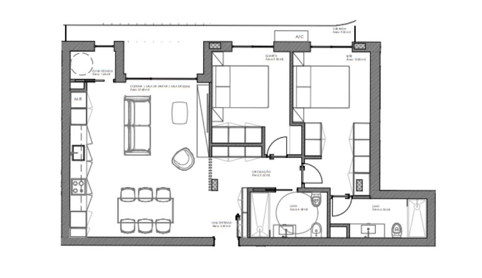 Apartamento T2 com varanda, garagem, Gaia-17