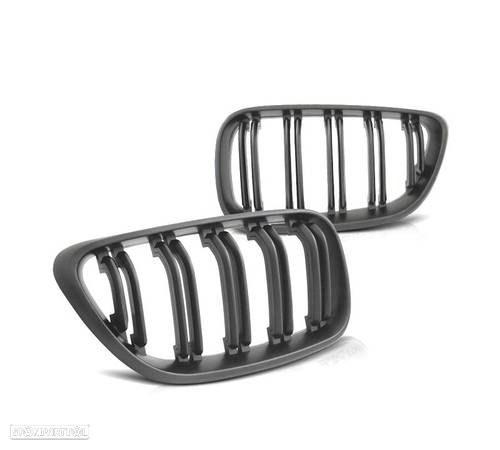 GRELHA FRONTAL PARA BMW SERIE 2 LOOK M2 COR PRETO FOSCO - 2