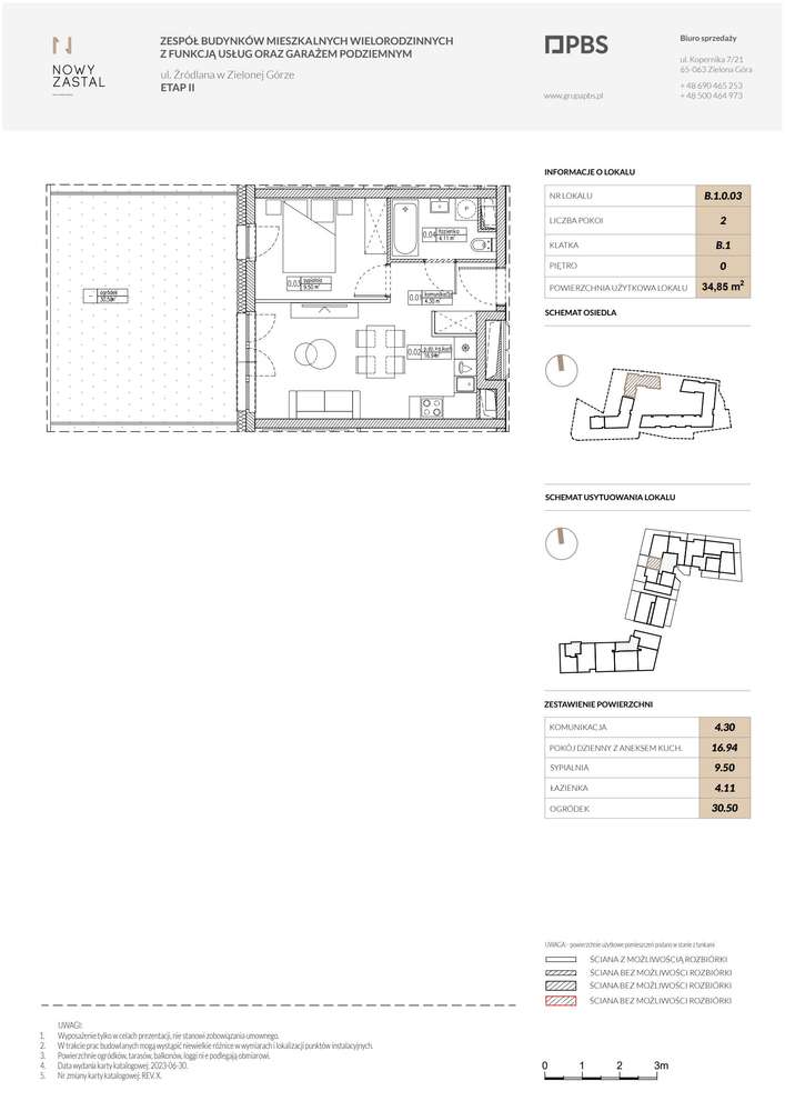 2-pokojowe mieszkanie 34m2 + ogródek Bezpośrednio - Pełny obrazek: 2/7