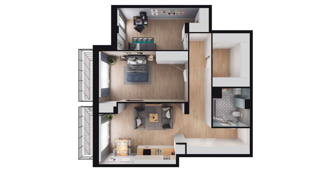 Mieszkanie podwójne C4.4 | Osiedle Łagody - Pełny obrazek: 3/9