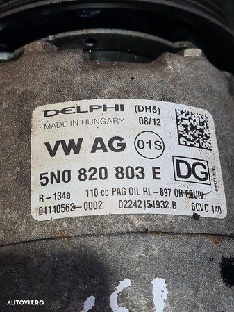 Compresor clima Volkswagen Tiguan 5N Facelift 2.0 TDI 2011 - 2015 CFGB (837) 5N0820803E - 5