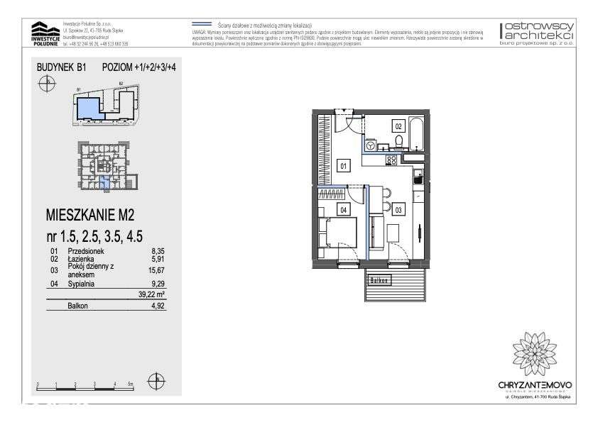 Nowe mieszkanie M2 z balkonem WINDA PARKING - Pełny obrazek: 2/8