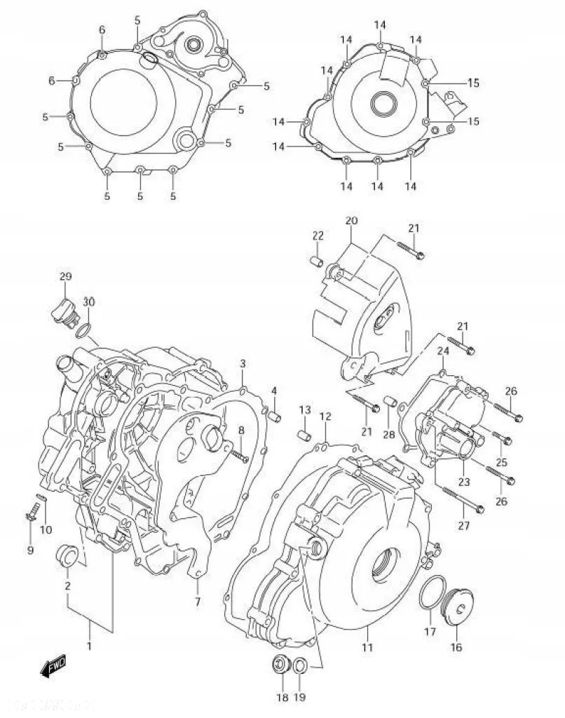 USZCZELKA POKRYWY SPRZĘGŁA SUZUKI SV DL 1000 OEM - 2