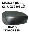 MAZDA 2, 3, 5, 6,, CX-5, CX-7, CX-9, MX-5  OBUDOWA LUSTERKA DOWOLNY KOLOR PRAWA, LEWA - 16