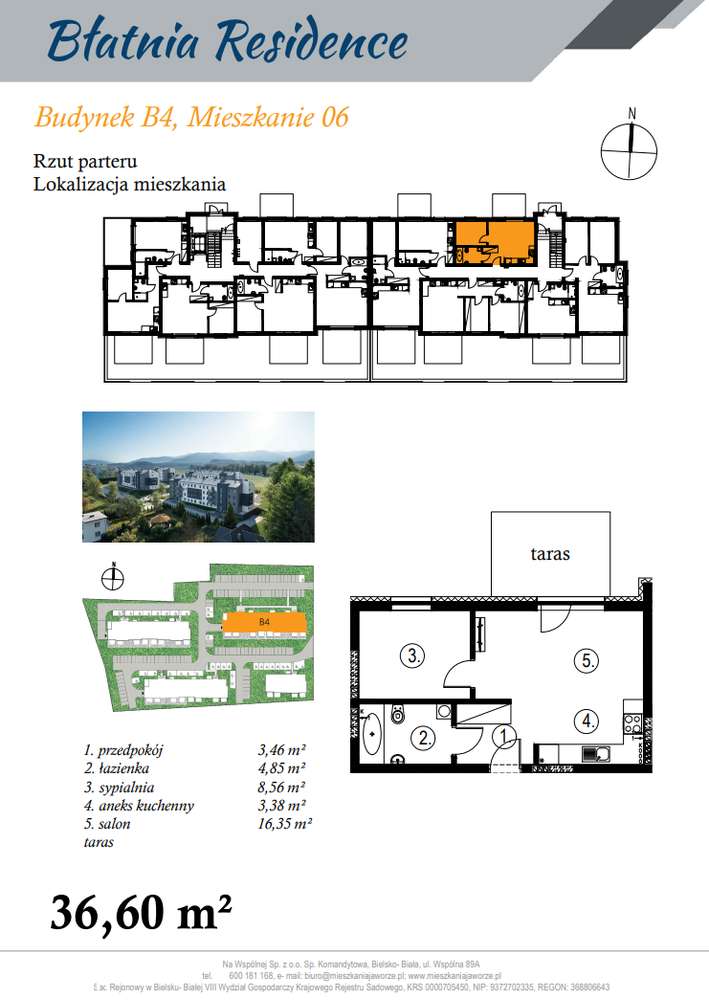 Dwupokojowe Mieszkanie 36,60m2-3
