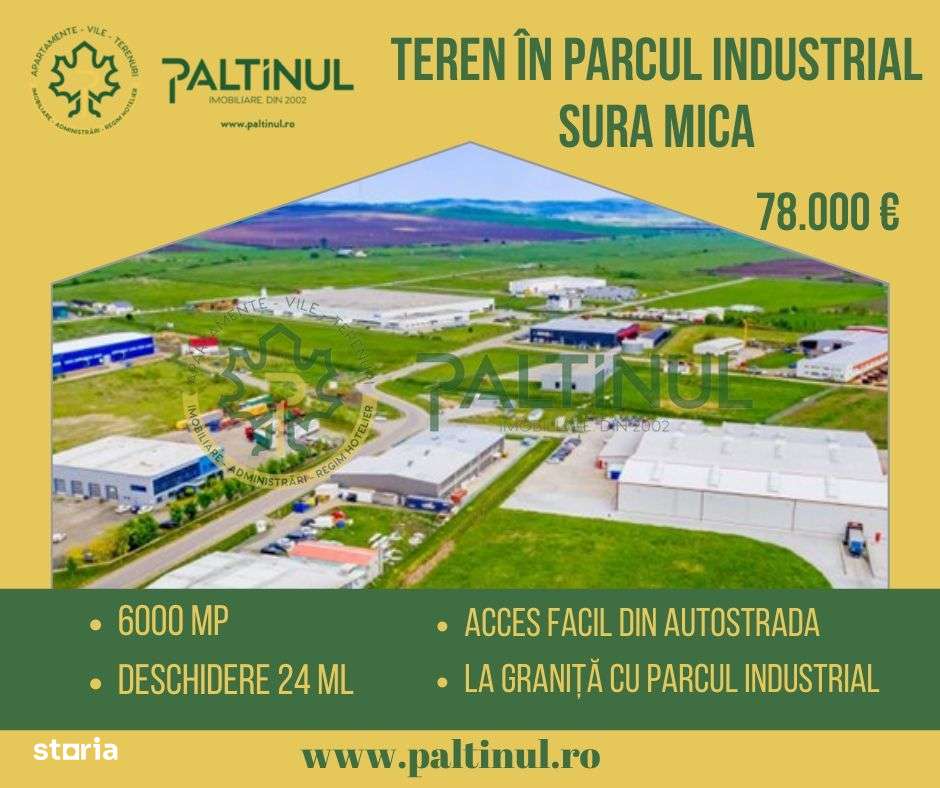 Teren de vanzare 13 euro mp,  6.000 mp - Parcul Industrial Sura Mica S - Imagine principală: 3/4