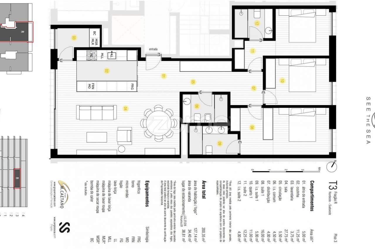 Apartº T3 R Estilo de Vida Douro Atlântico III Foz Rio Douro - Grande imagem: 4/21