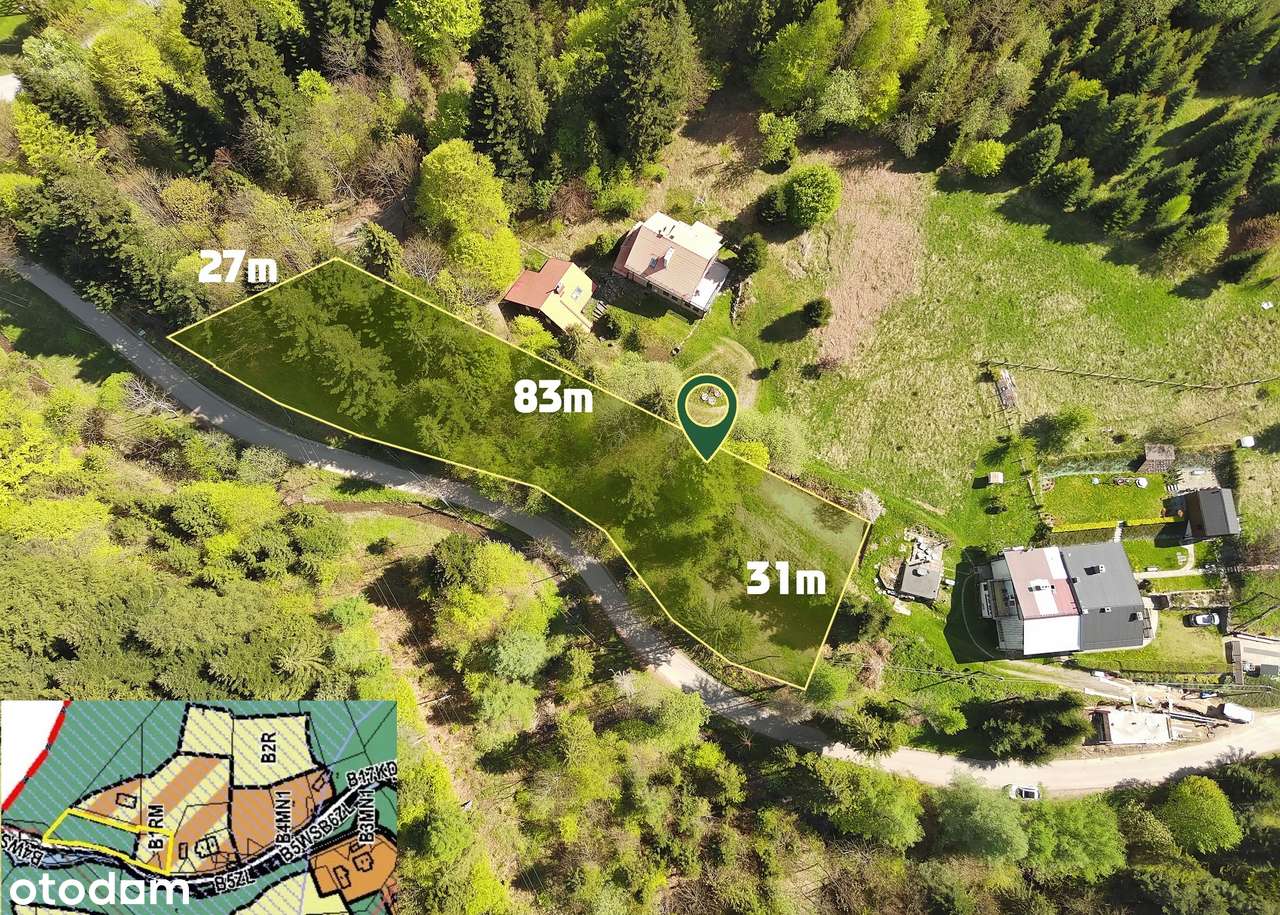 Wisła/Ustroń 21ar działka BUDOWLANA 94 zł/m2 EW ZAMIANA-1