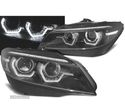 CONJUNTO DE FARÓIS DINÂMICOS PARA BMW Z4 E89 ANGEL EYES DRL 3D PRETOS - 1