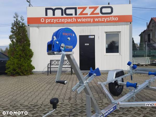 Niewiadów DOSTAWA! Przyczepka P400 wym. 400x160cm IDEALNA pod ŁÓDŹ do 4m! ROLKI! Lekka przyczepa PODŁODZIOWA, DMC 450kg! HIT CENOWY! - 11