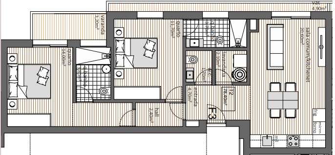 Apartamento T2 Penthouse| 2 Suítes| 1 min. da Praia| Matosinhos Sul-13