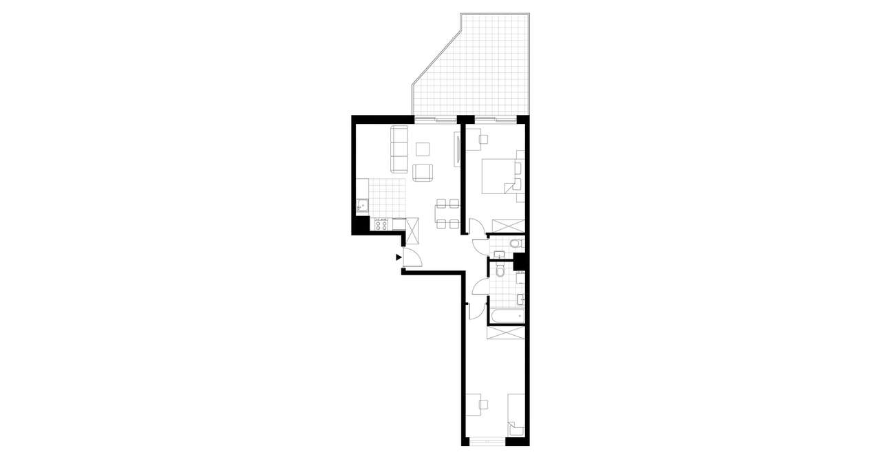 3-pokojowe mieszkanie 68m2 + taras Bezpośrednio - Pełny obrazek: 3/8