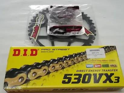 Kit Transmissao corr. DID VX3 X-Ring Suzuki GSF 650 F Bandit de 1995 a 2006 - 1