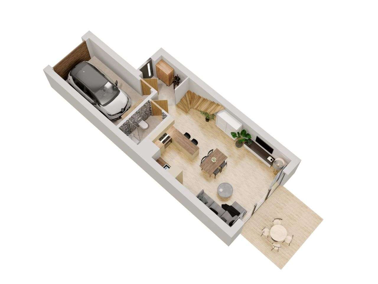 Dom w zabudowie szeregowej Obora-5