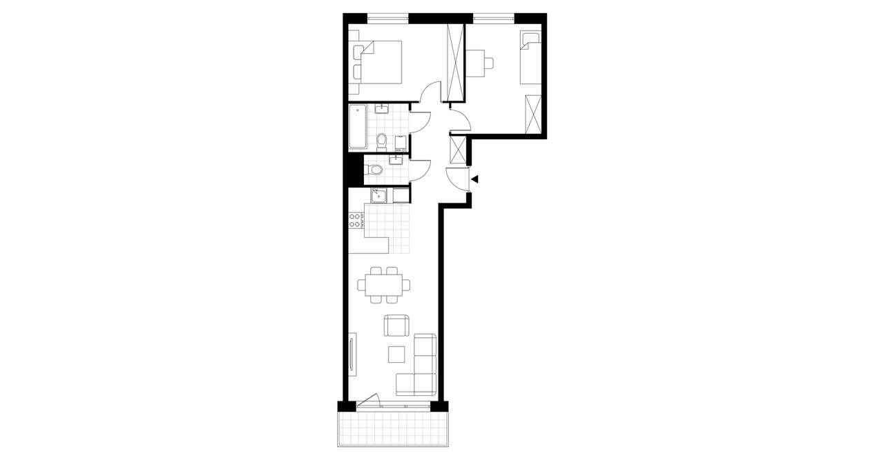 3-pokojowe mieszkanie 60m2 + balkon Bez Prowizji - Pełny obrazek: 3/8