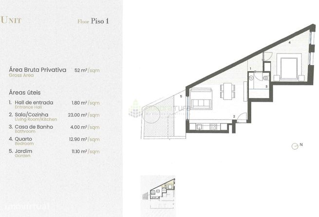 **Apartamento T1 Novo no coração do Porto | Constituição **-4